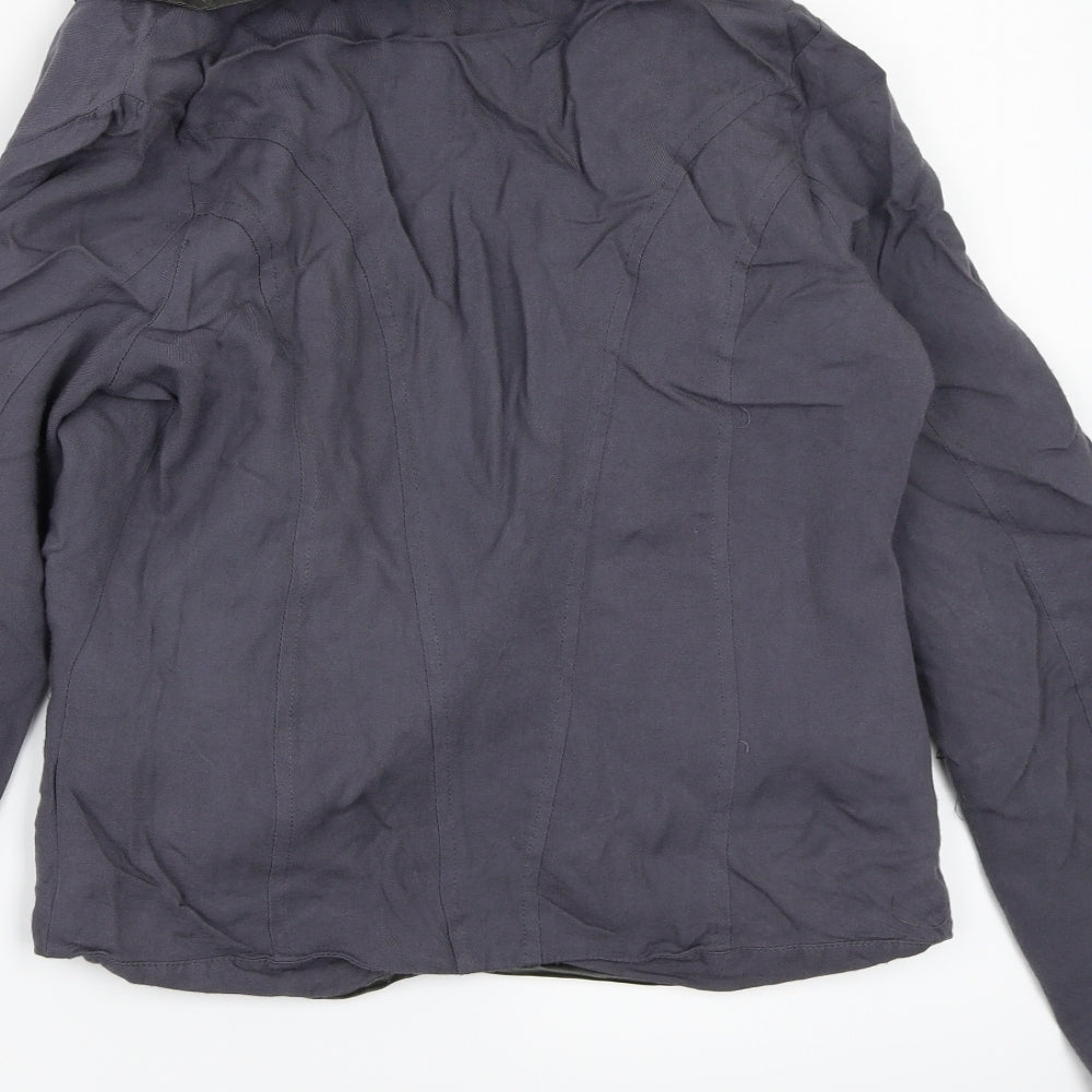 Crafted Womens Purple   Jacket Blazer Size 10