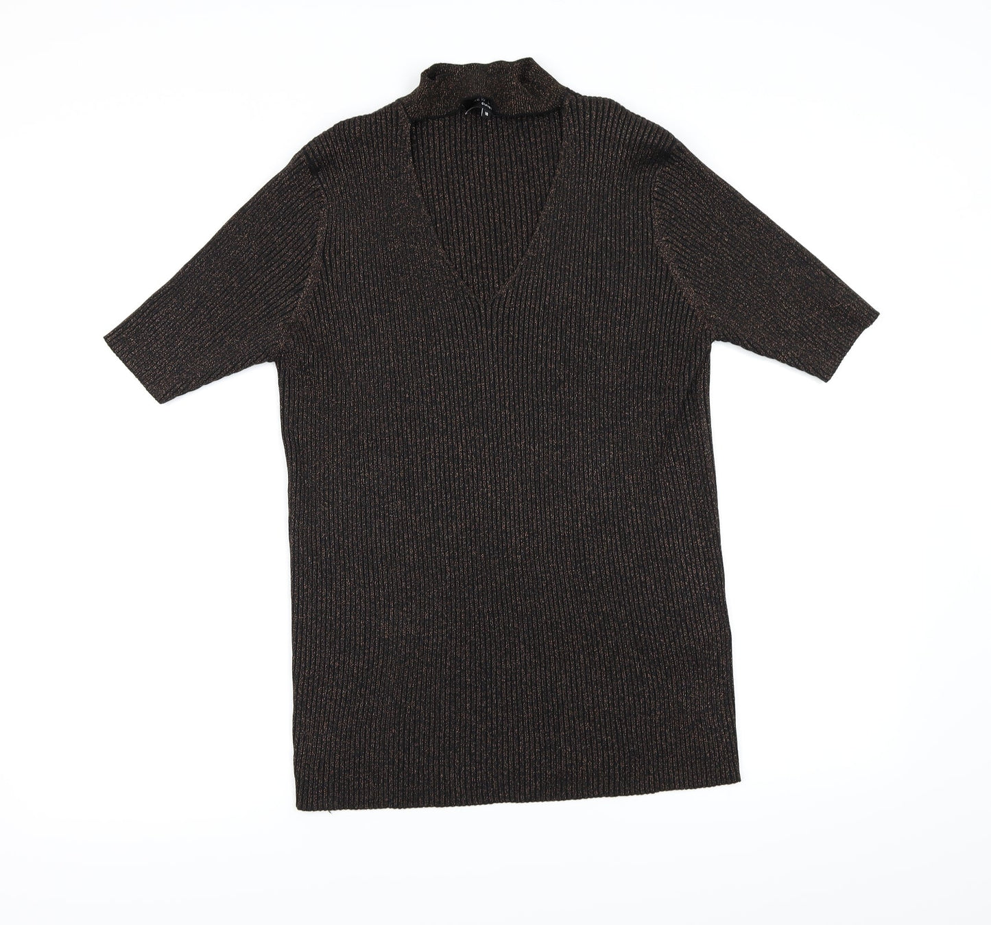New Look Womens Brown  Knit Pullover Jumper Size 18