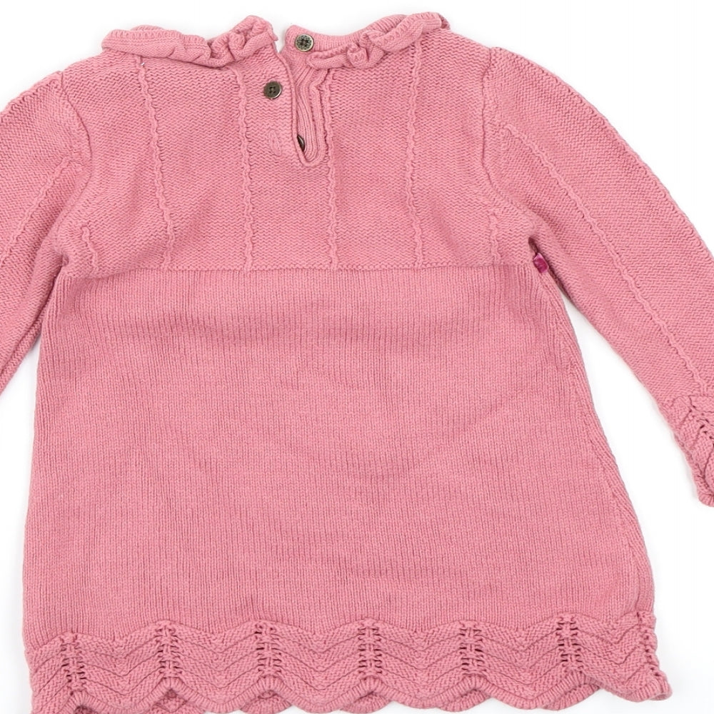 Lily Wicket Girls Pink  Knit Jumper Dress  Size 12 Months