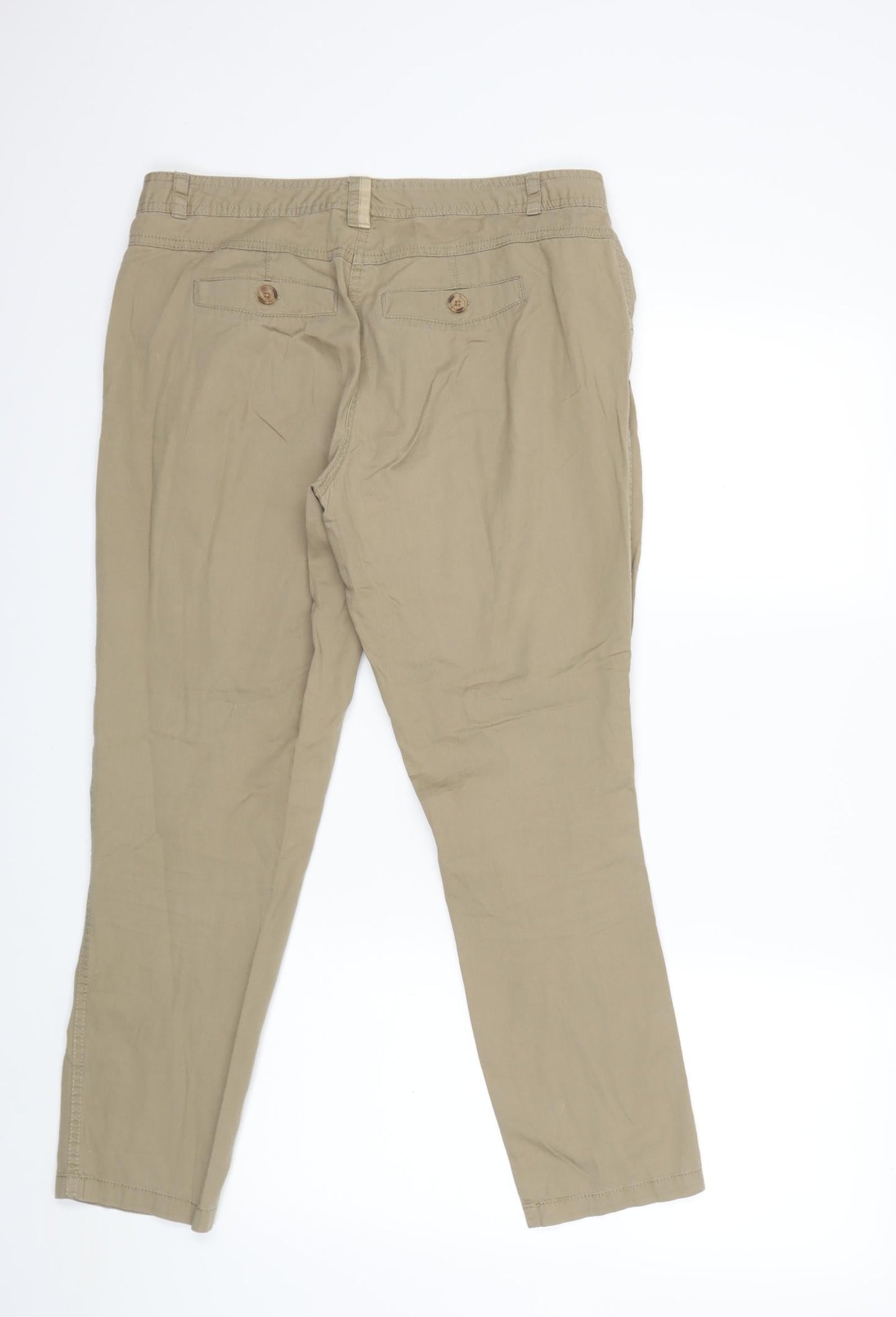 BHS Womens Beige   Cargo Trousers Size 12 L26 in