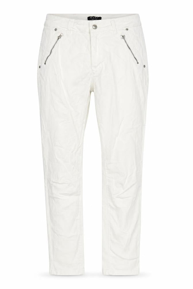 Front view of M.A.P.P women’s white denim skinny jeans, size M, 27-inch leg