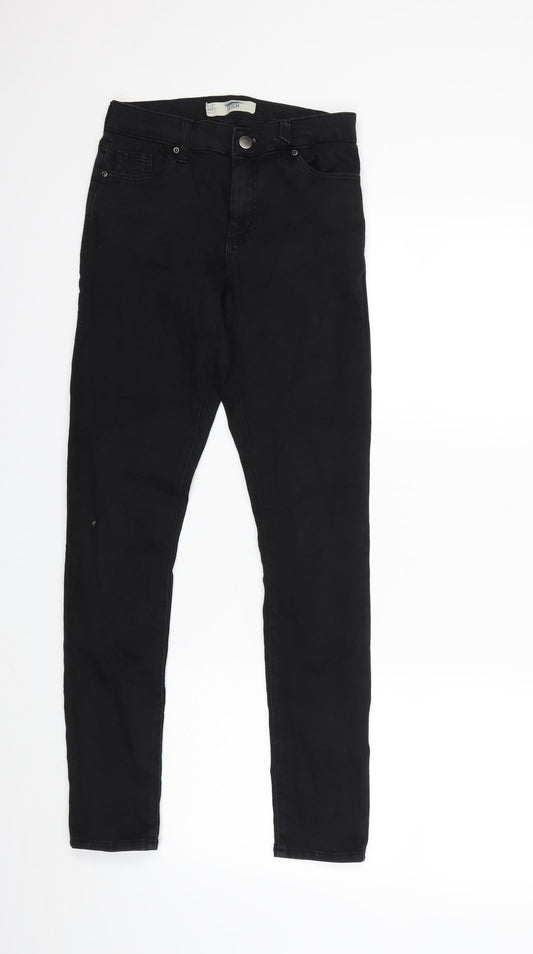 Topshop Womens Black  Denim Skinny Jeans Size 26 in L32 in