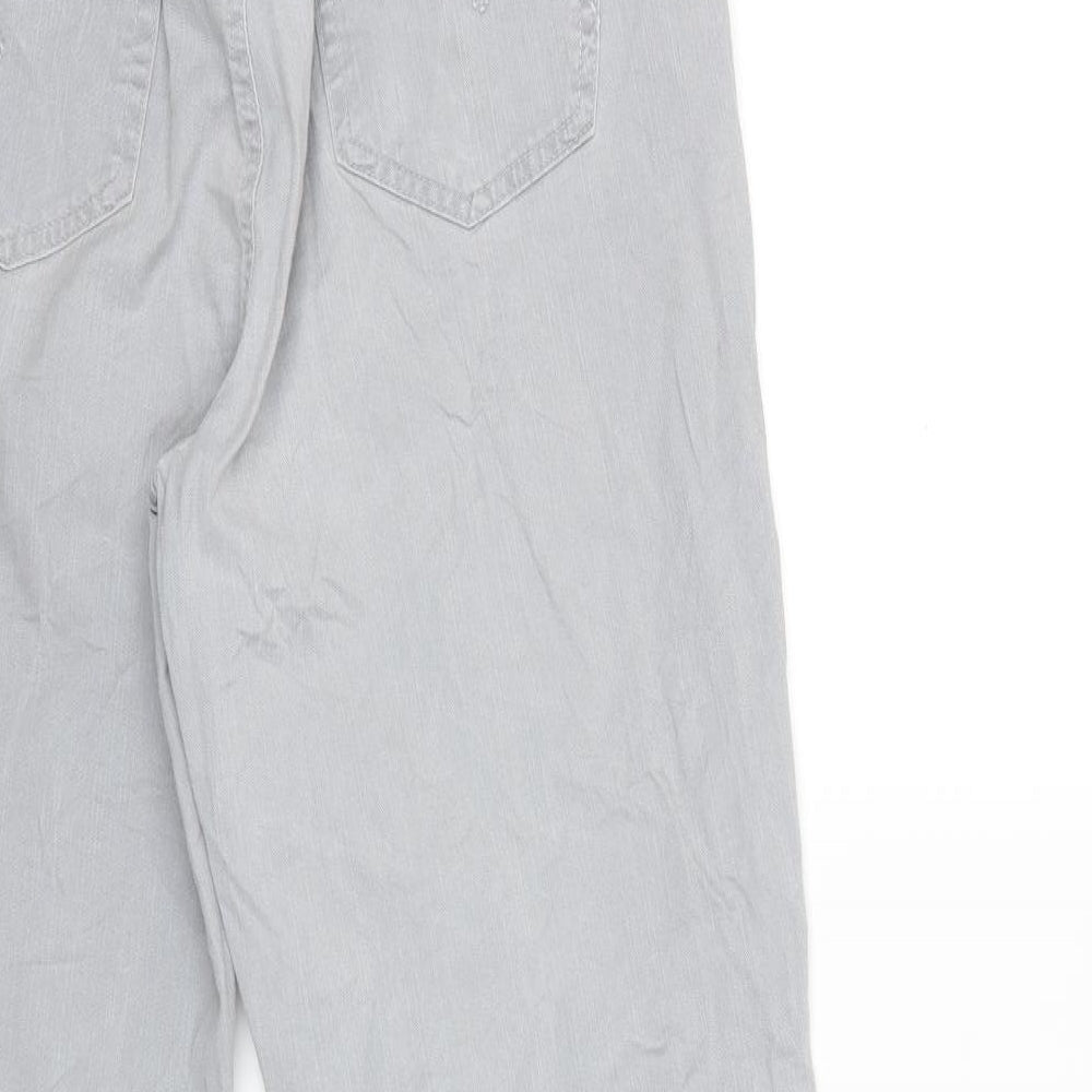 Angels Womens Grey  Denim Straight Jeans Size 16 L28 in