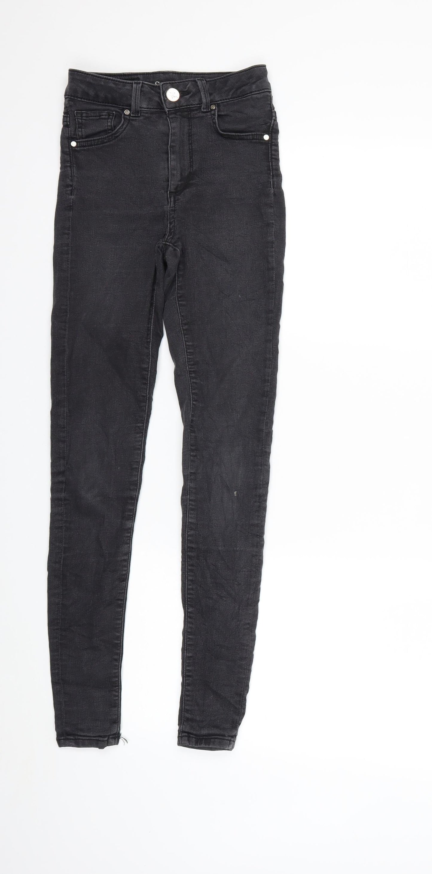 Preworn Womens Grey  Denim Skinny Jeans Size XS L27 in