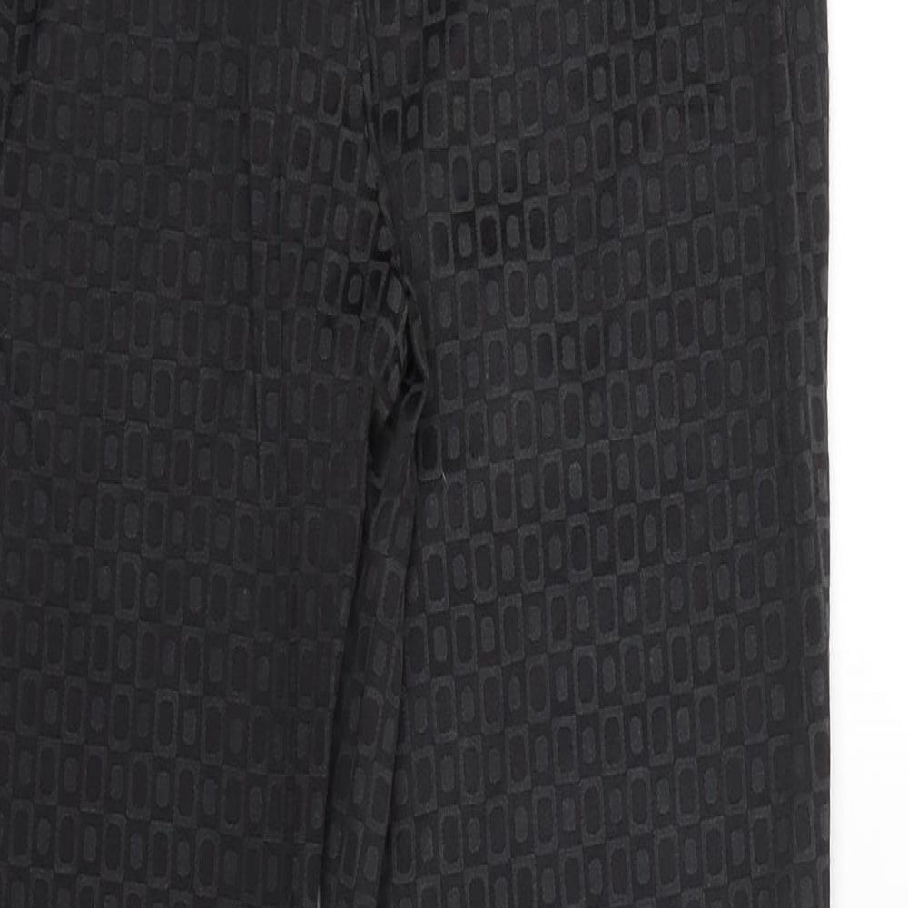 Preworn Womens Grey Geometric  Trousers  Size 14 L28 in