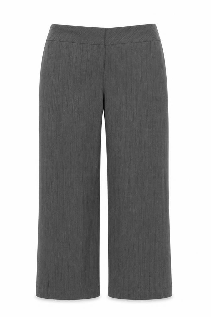 Front view of Debenhams women’s grey trousers, size UK 18, 30-inch leg