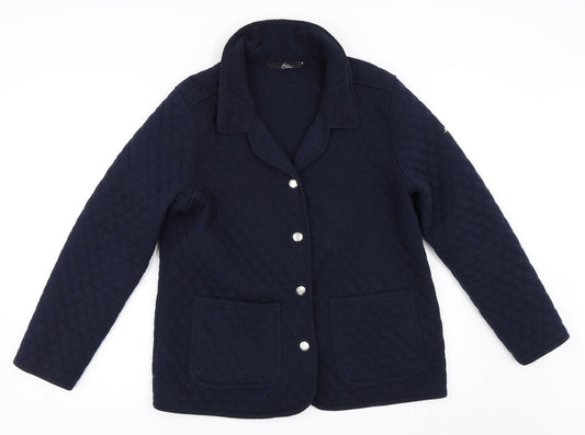 BM Casual Womens Blue   Quilted Coat Size 16
