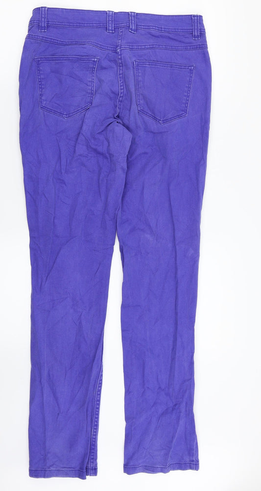 Up Fashion Womens Blue  Denim Straight Jeans Size 12 L31 in