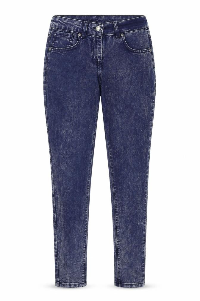 Front view of Internacionale women’s beige denim skinny jeans, size UK 6, 30-inch leg