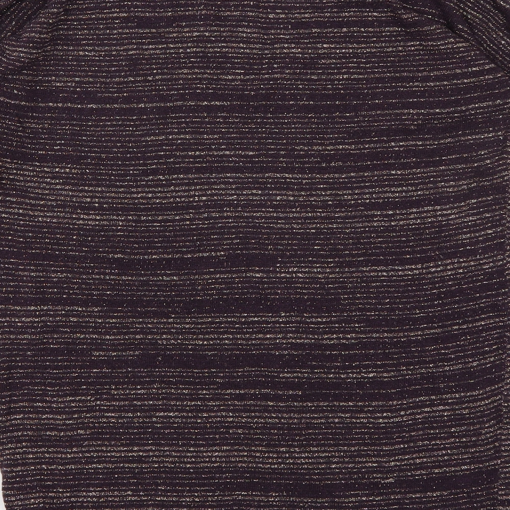 Gap Womens Purple Striped  Pullover Jumper Size S