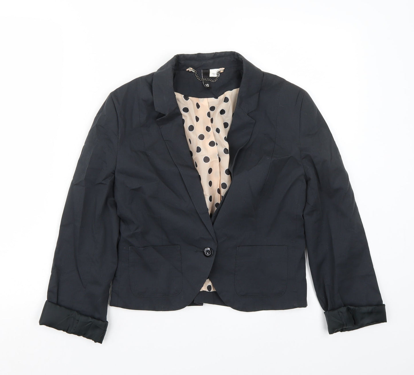 H&M Womens Grey   Jacket Blazer Size 10