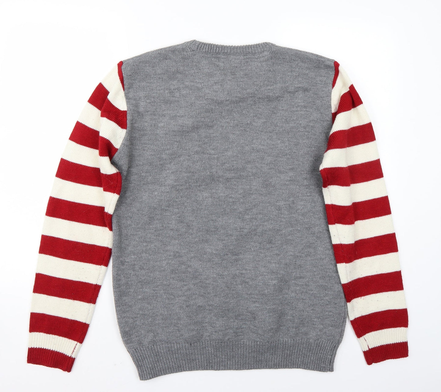 Easy Mens Grey   Pullover Jumper Size M