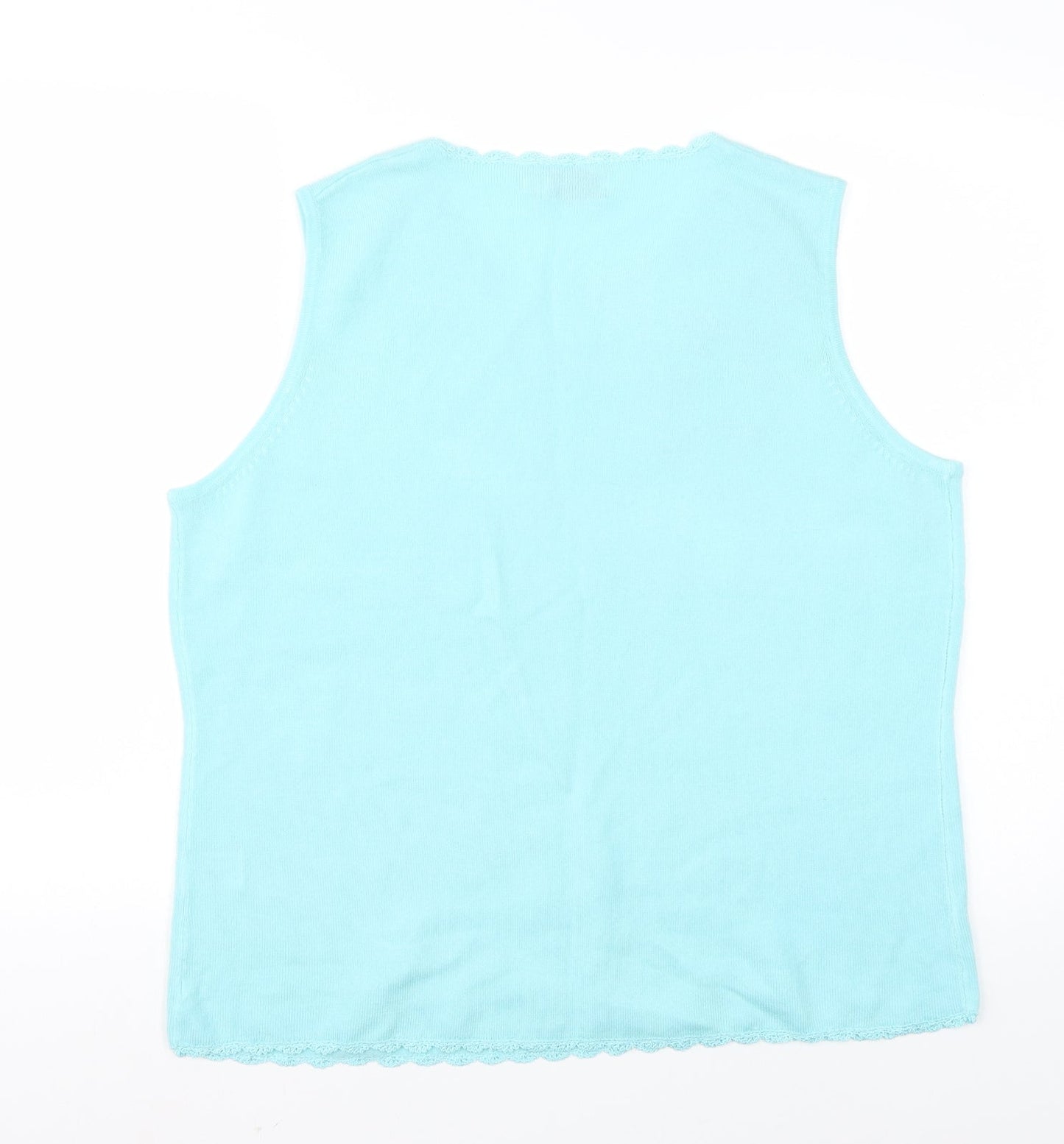 Bonmarché Womens Blue  Rayon Basic T-Shirt Size L