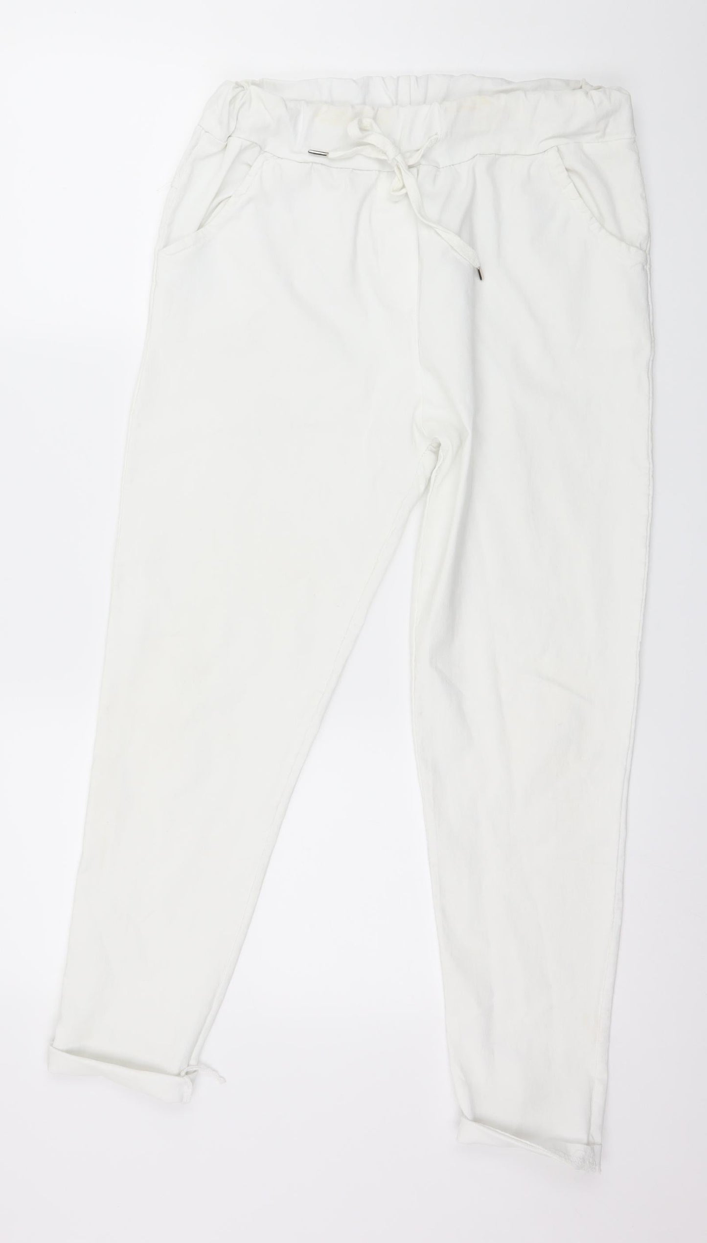 Preworn Womens White   Trousers  Size 10 L25 in