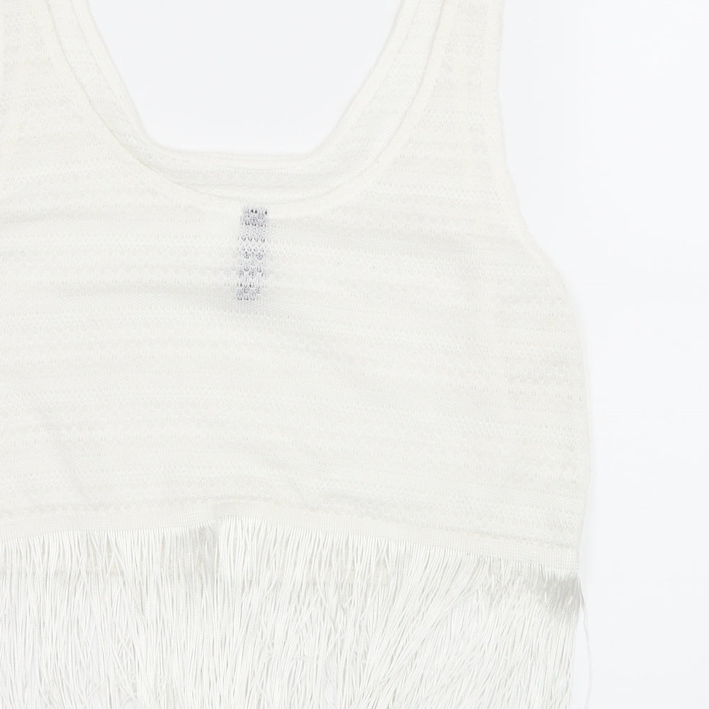 Divided by H&M Womens White  Jersey Basic Tank Size S