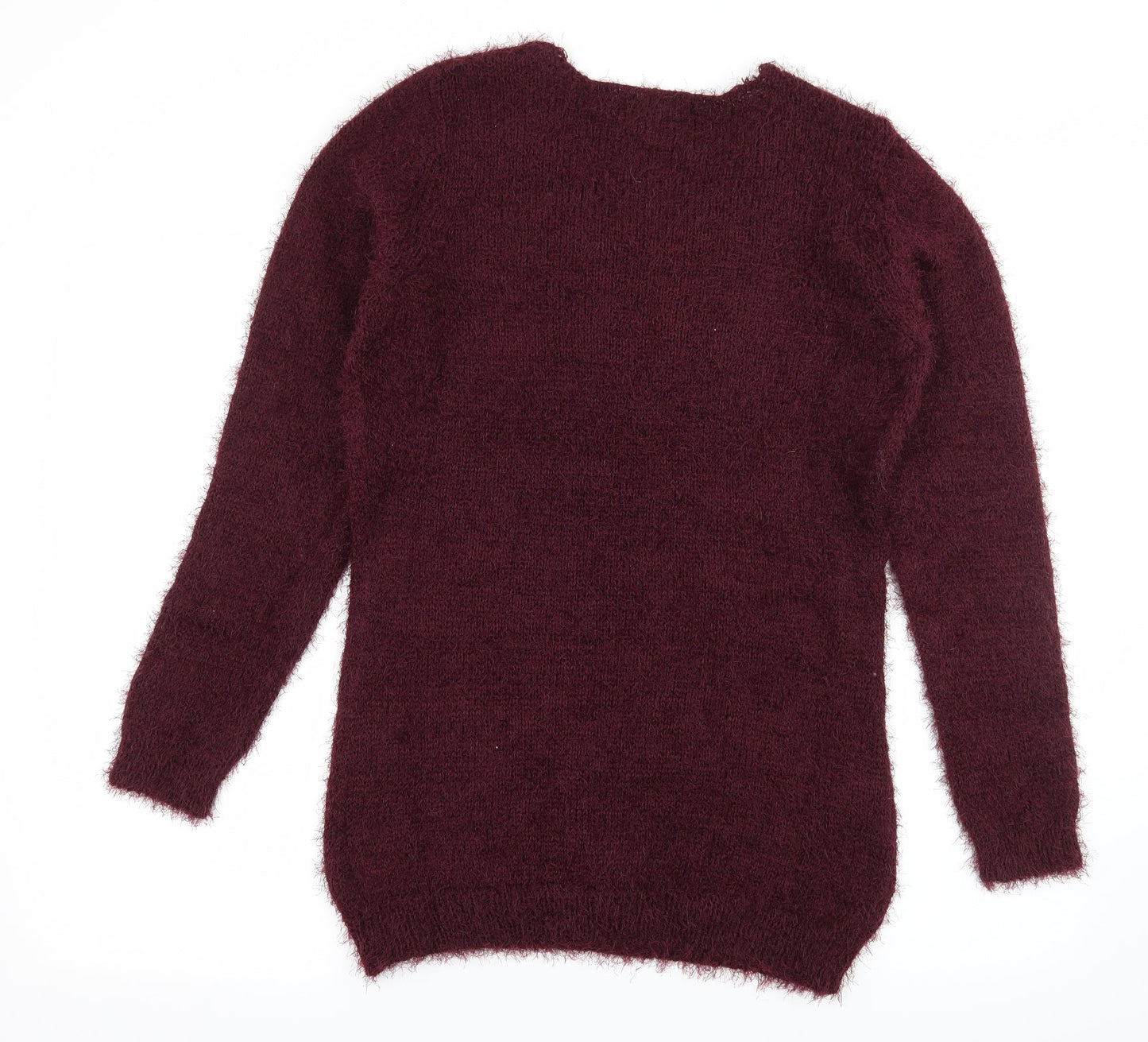 Studio Womens Purple  Knit Pullover Jumper Size 8