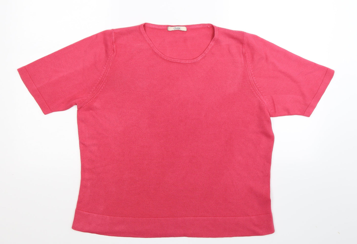 Marks and Spencer Womens Pink  Knit Pullover Jumper Size 16