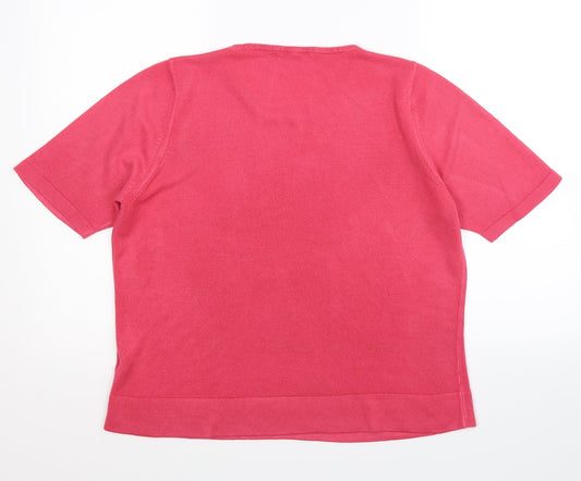 Marks and Spencer Womens Pink  Knit Pullover Jumper Size 16