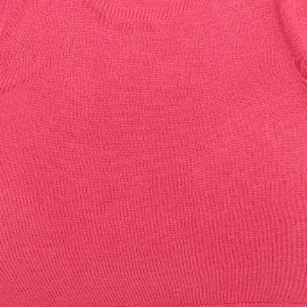 Marks and Spencer Womens Pink  Knit Pullover Jumper Size 16