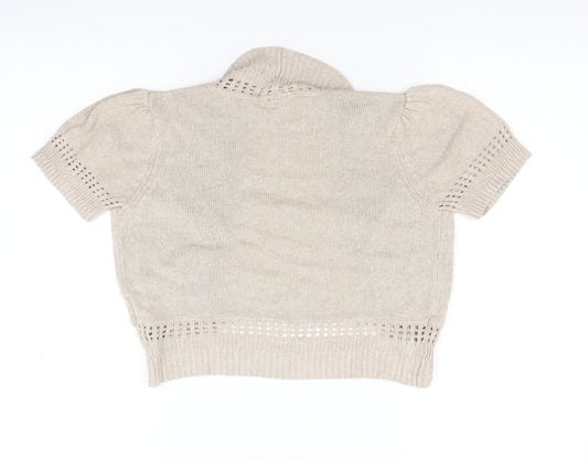 Wallis Womens Beige  Knit Shrug Jumper Size S