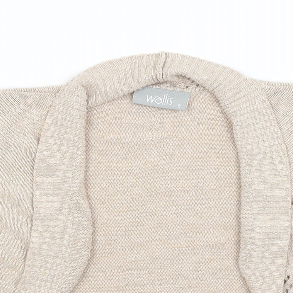 Wallis Womens Beige  Knit Shrug Jumper Size S
