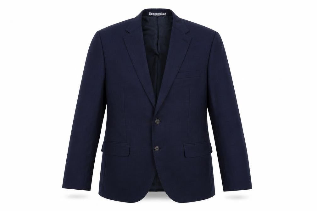 Front view of Marks & Spencer men’s blue jacket suit jacket, size 42