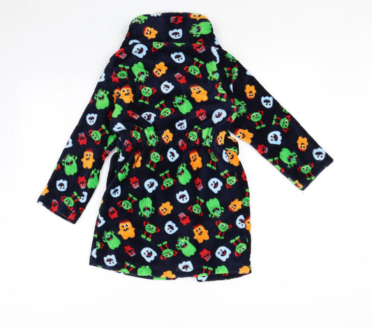 Preworn Boys Blue Spotted   Robe Size 6 Years