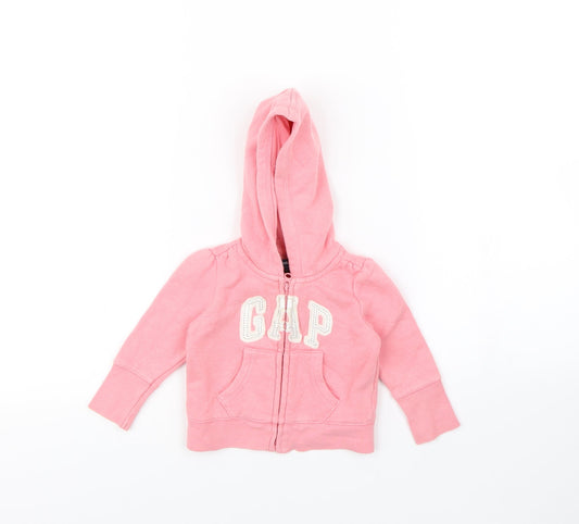 Gap Girls Pink   Full Zip Jumper Size 3-6 Months