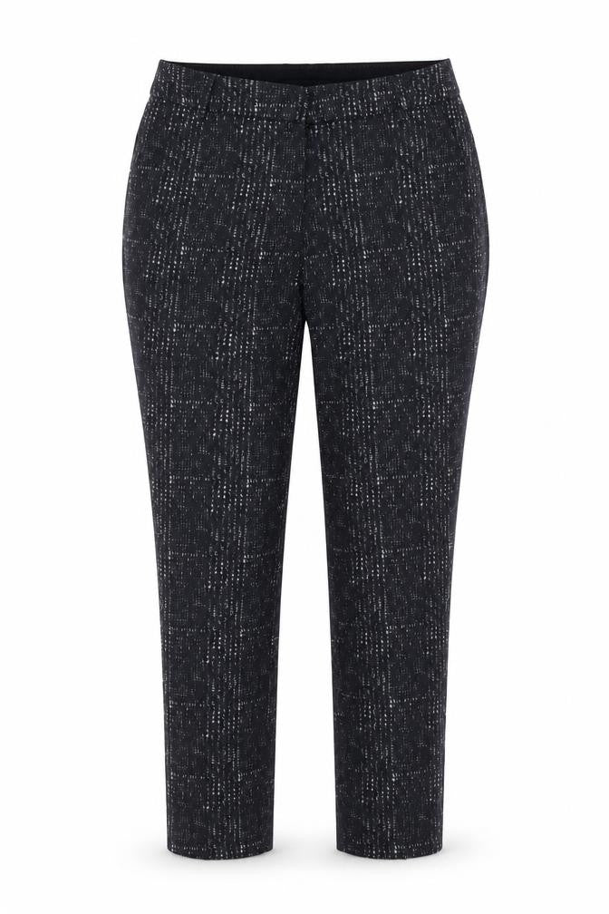 Front view of Mercer & Madison women’s black dress pants trousers, size UK 8, 30-inch leg