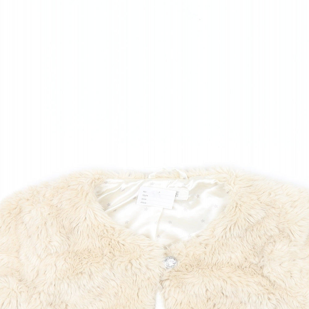 H&M Girls White   Jacket  Size 5-6 Years