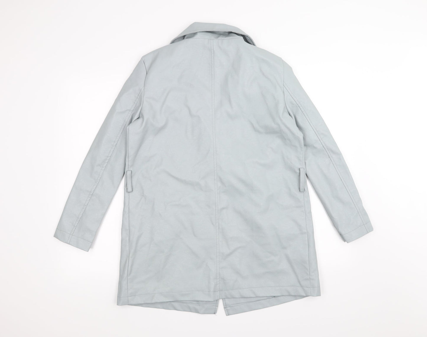 PRETTYLITTLETHING Womens Grey   Overcoat Coat Size 6