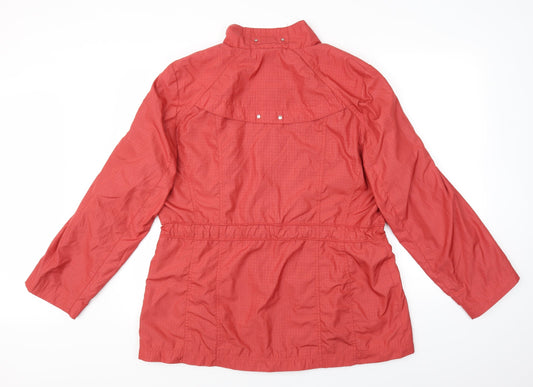 EWM Womens Red Check  Jacket Coat Size 18