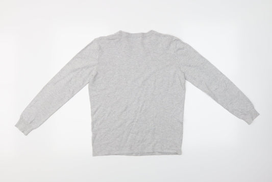 BASSINI Womens Grey   Basic T-Shirt Size S