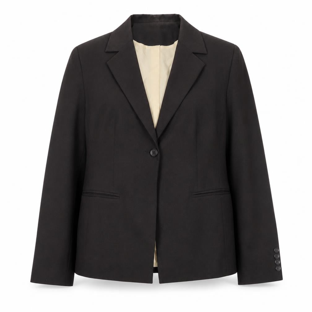 Front view of NL Collection women’s brown jacket blazer, size UK 16