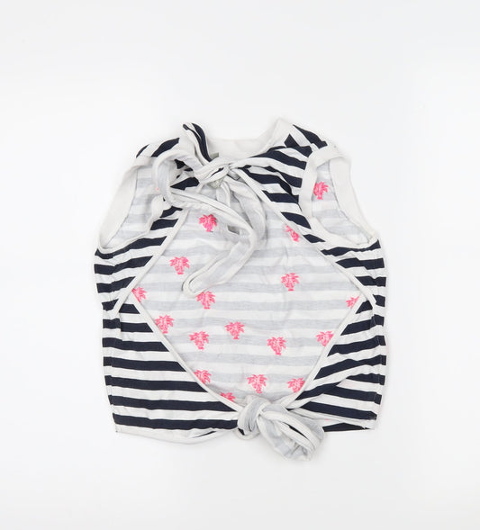 ASOS Womens Blue Striped  Basic Tank Size 8