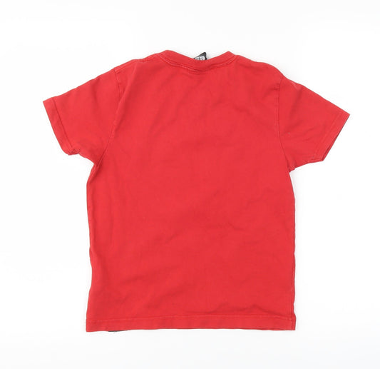 No Fear Boys Red   Basic T-Shirt Size 7-8 Years  - Graphic