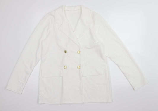 Preworn Womens White    Jacket Size M  - lightweight