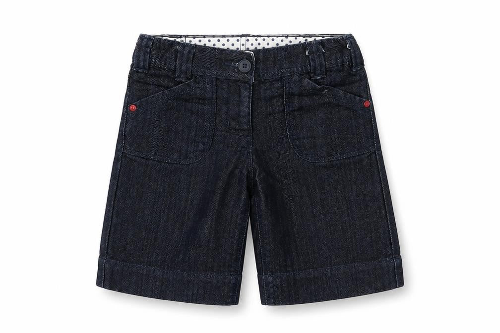 Front view of Next girls’ blue denim flared jeans, size 4, years