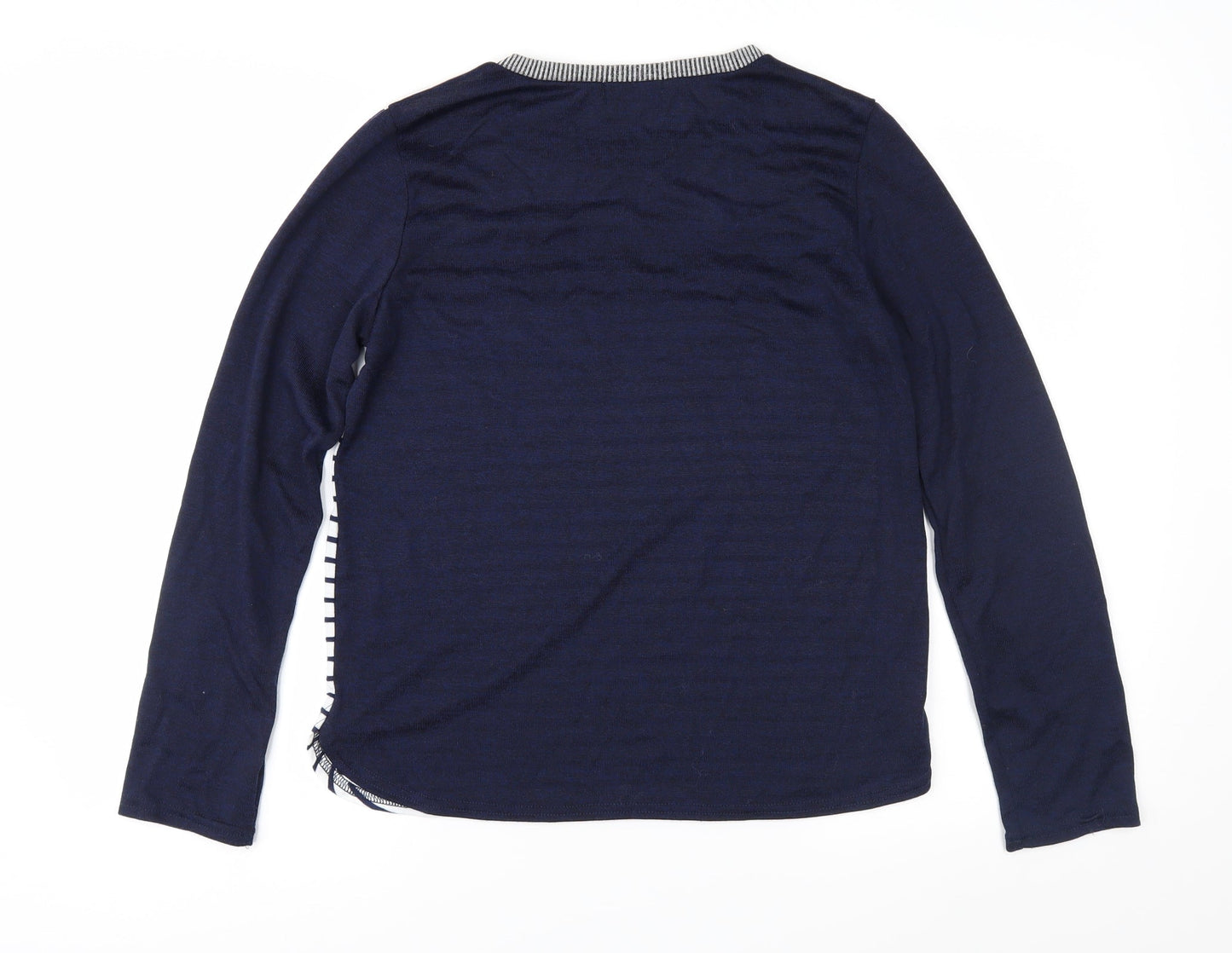 Paraphrase Womens Blue Striped Knit Pullover Jumper Size 10