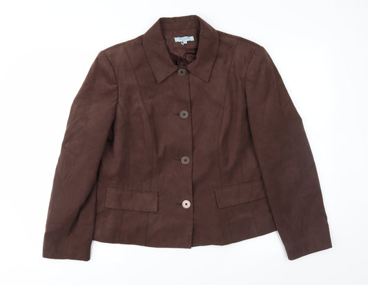 Anne Brooks Womens Brown   Jacket  Size 16
