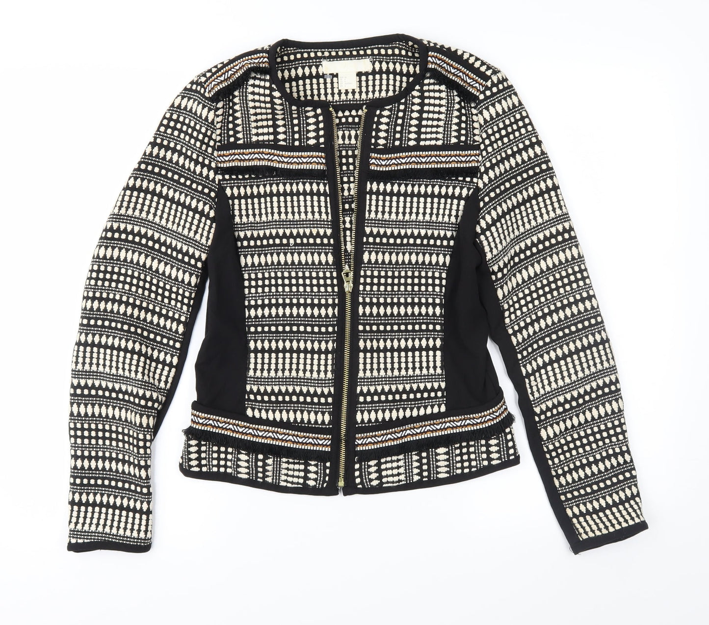 H&M Womens Brown Geometric  Jacket  Size 8