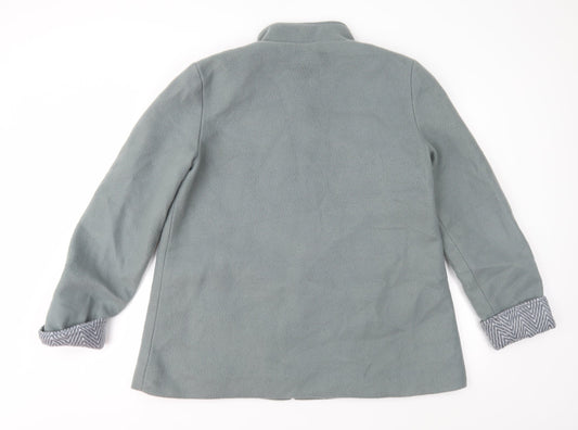 Anne De Lancay Womens Grey  Fleece Jacket Coat Size M