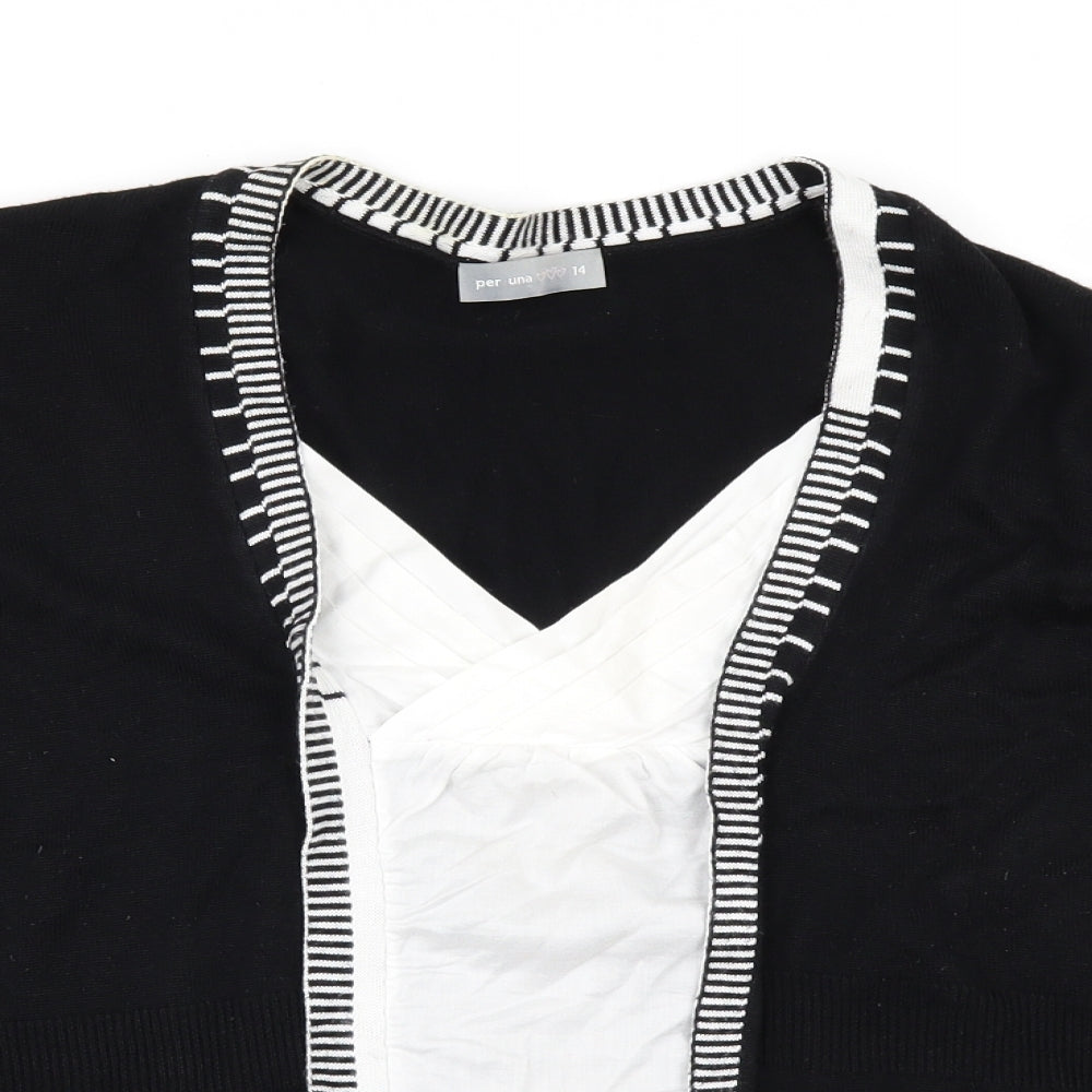 Per Una Womens Black   Pullover Jumper Size 14