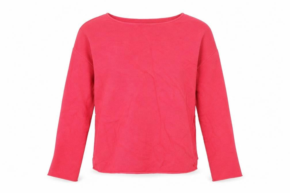 Front view of Mrco o'polo women’s pink pullover sweatshirt, size S