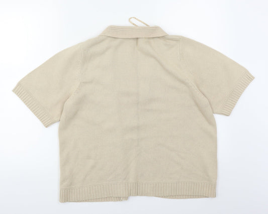 Authentic Womens Beige   Cardigan Jumper Size 18