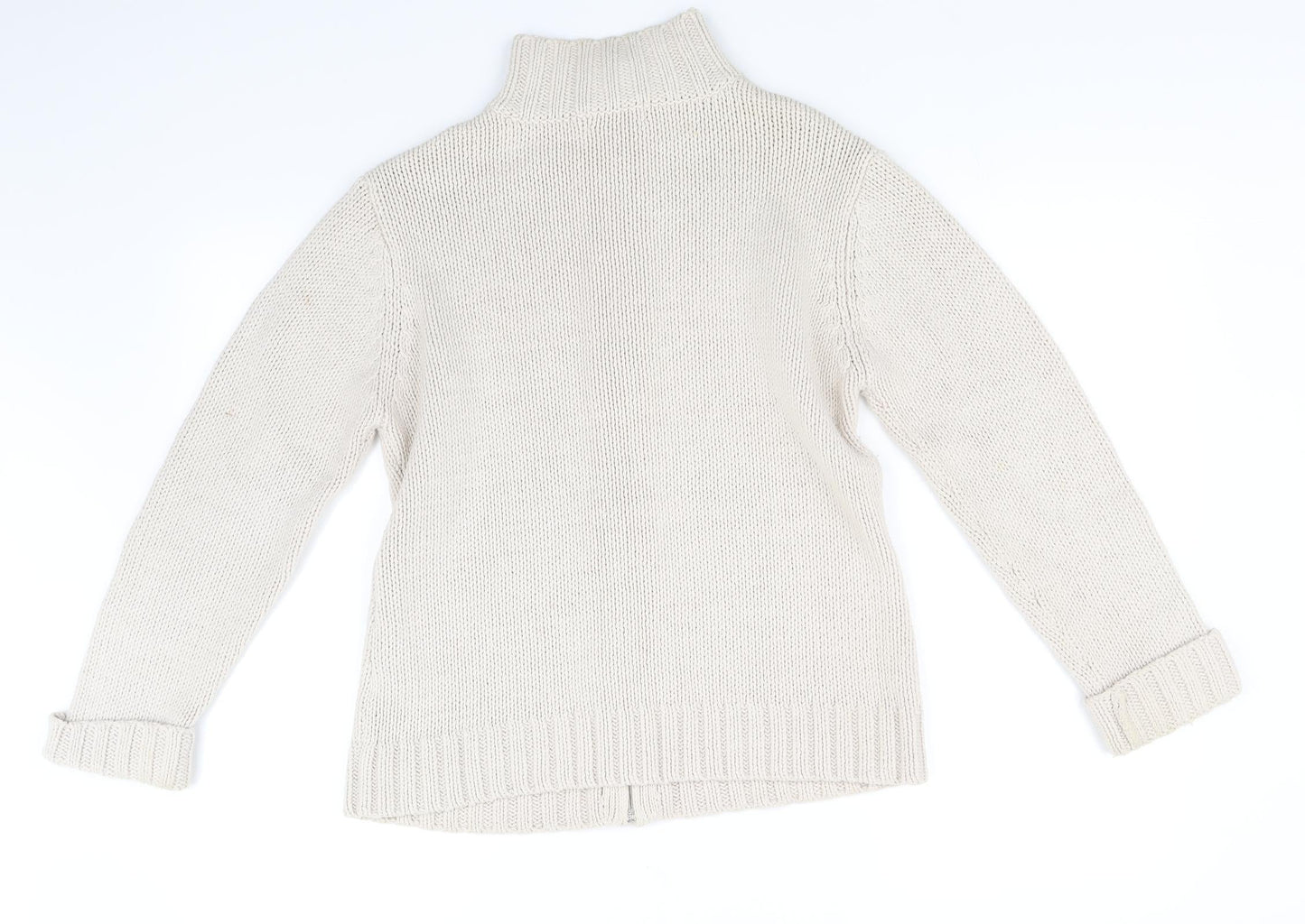 Essentials Womens Beige   Full Zip Jumper Size 14