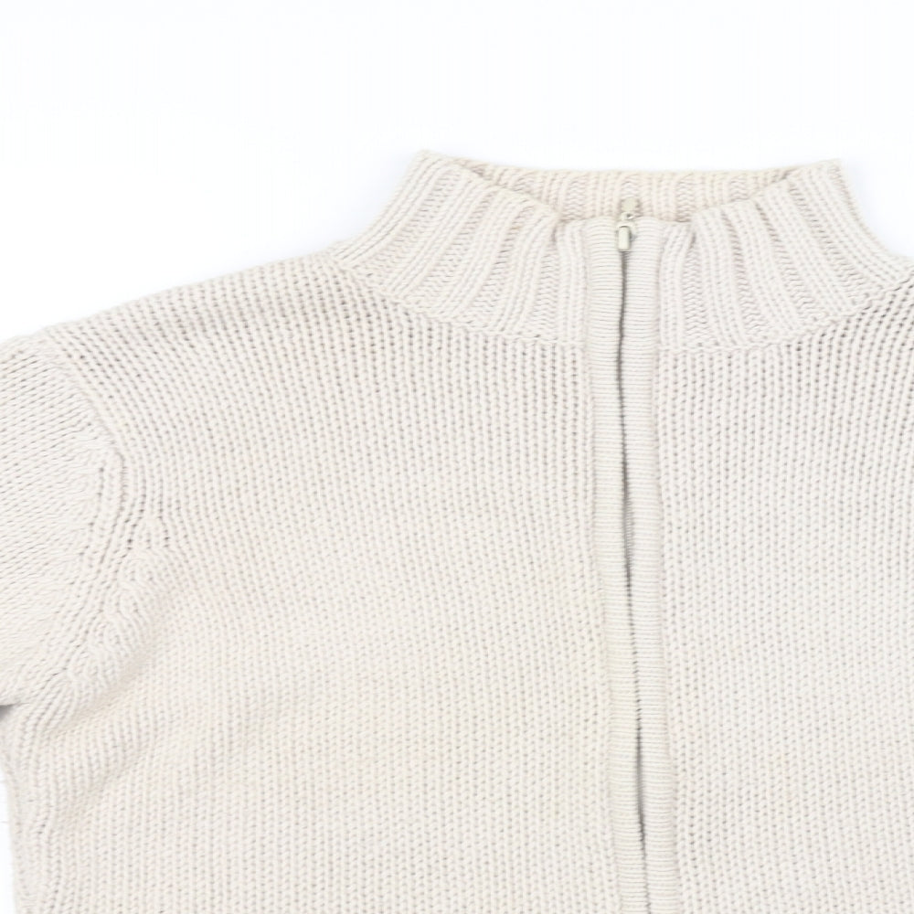 Essentials Womens Beige   Full Zip Jumper Size 14