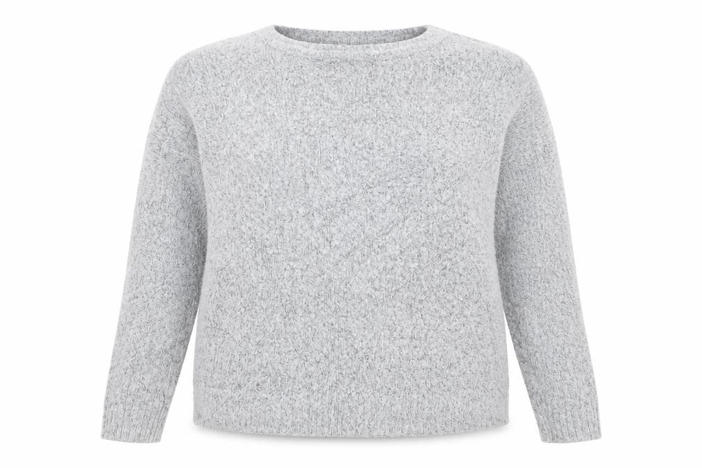 Front view of Peacocks women’s grey jumper, size L