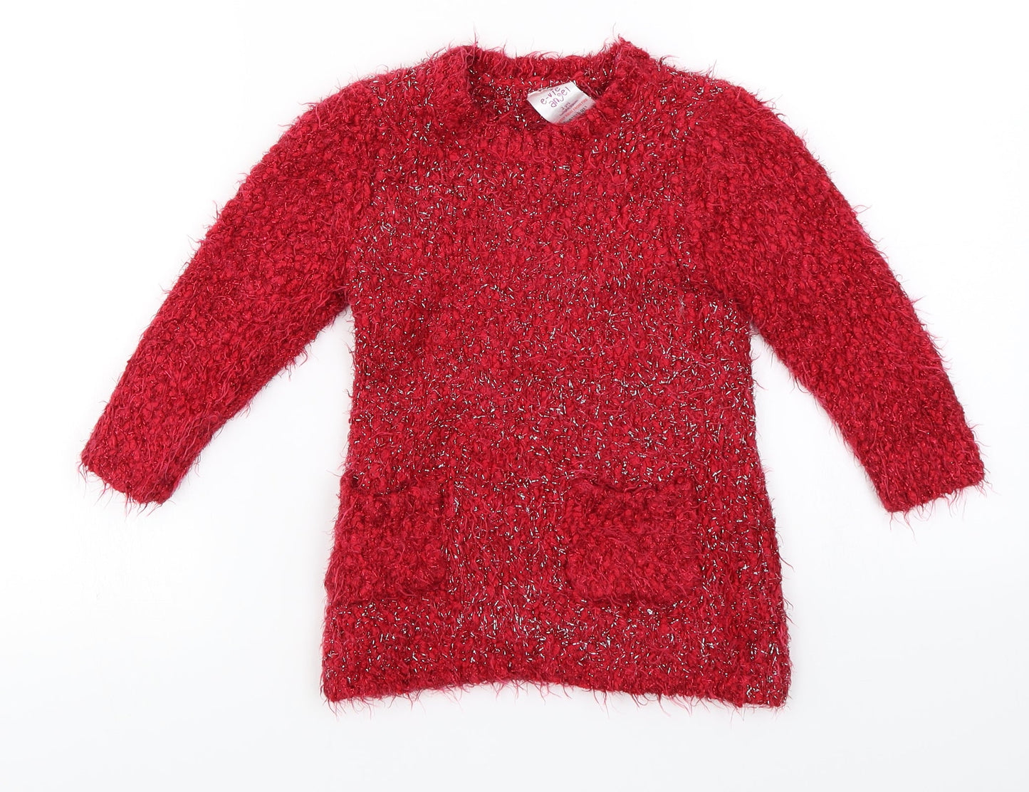 Evie Angel  Girls Red   Pullover Jumper Size 2 Years