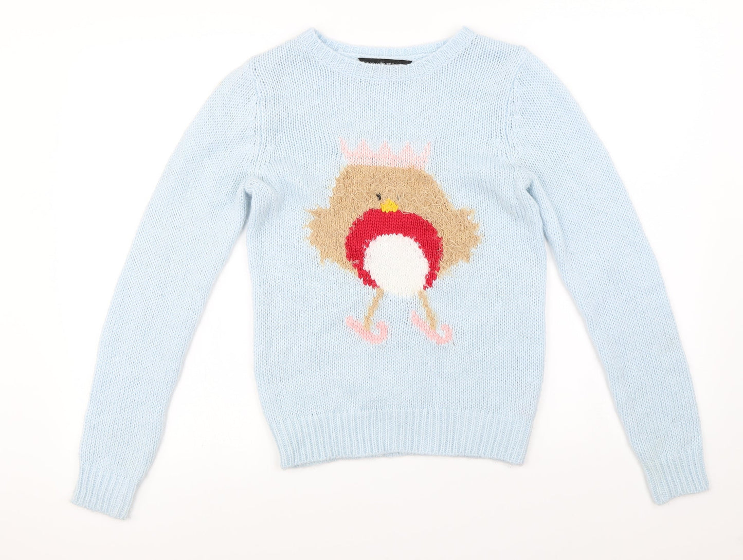 Dorothy Perkins  Womens Blue   Pullover Jumper Size 6  - Bird pattern